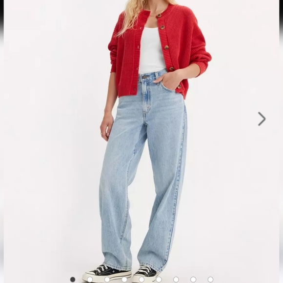 Baggy Dad Levis jeans in light Sugar color size 25 - Picture 14 of 16